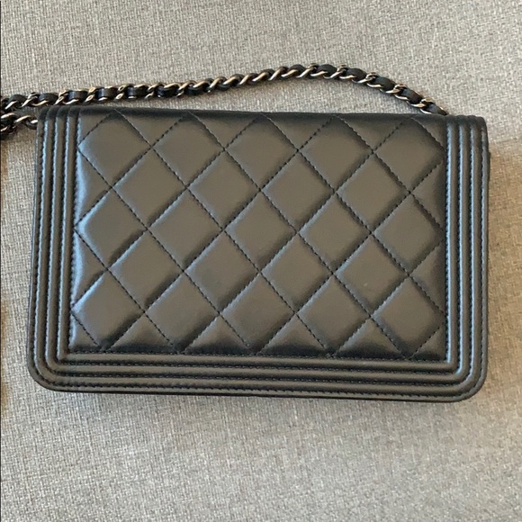 Chanel boy wallet on chain black quilted - Picture 6 of 8